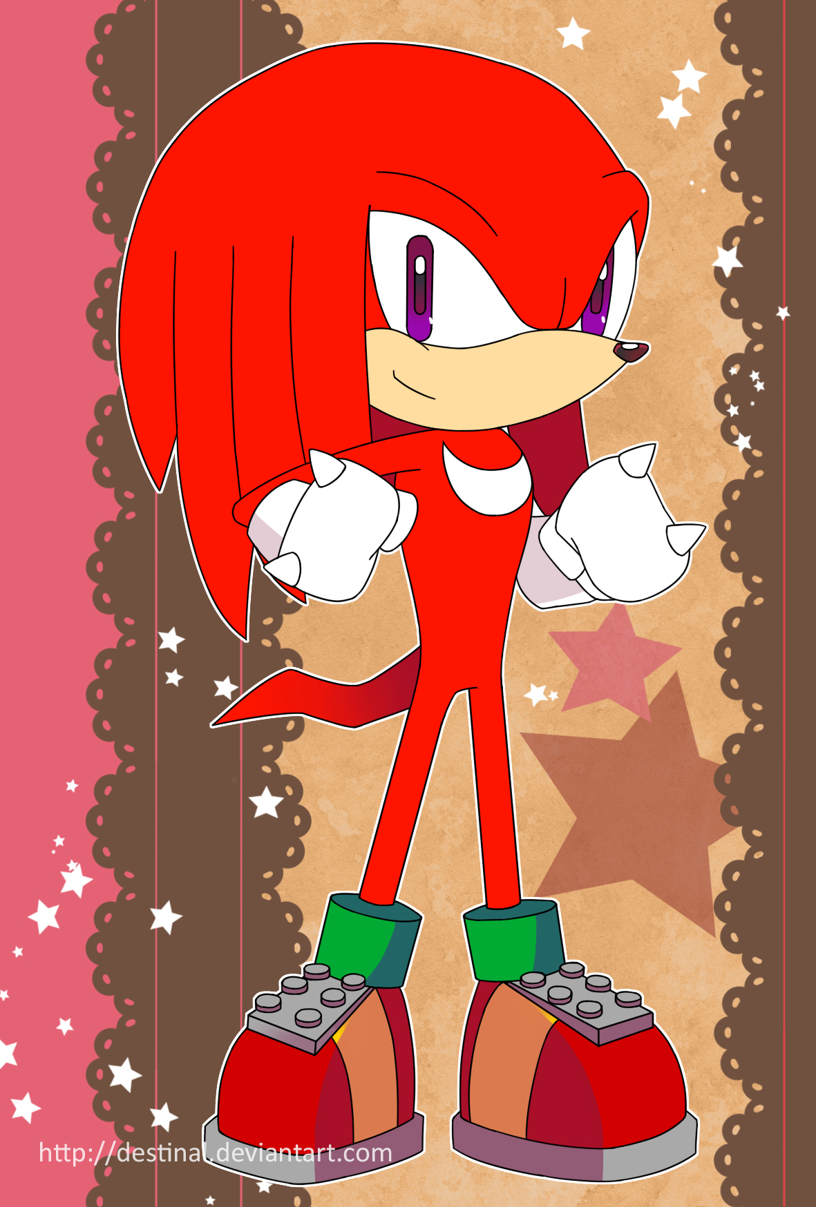 Sonic Postcard - Knuckles