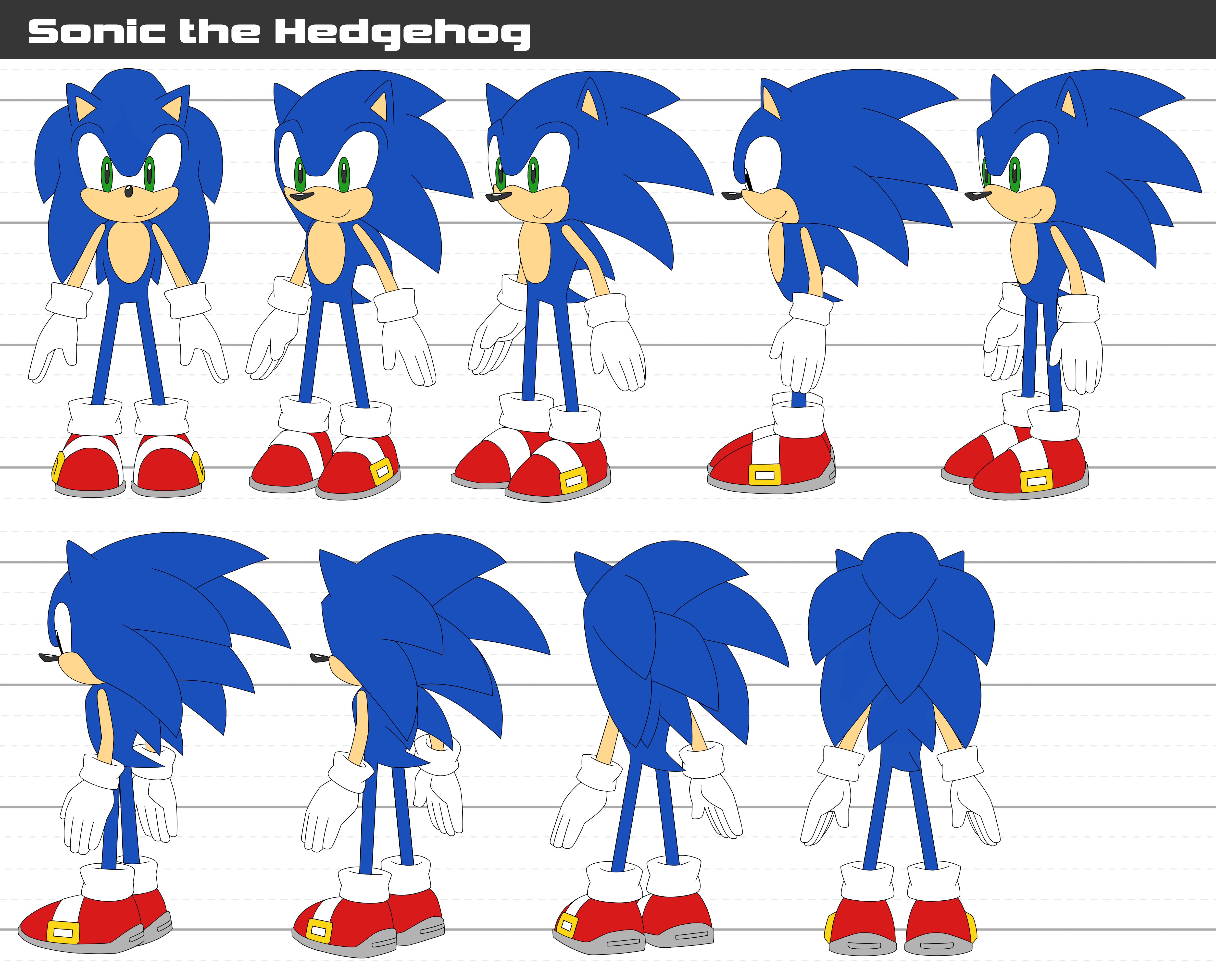 Sonic Character Model Sheet