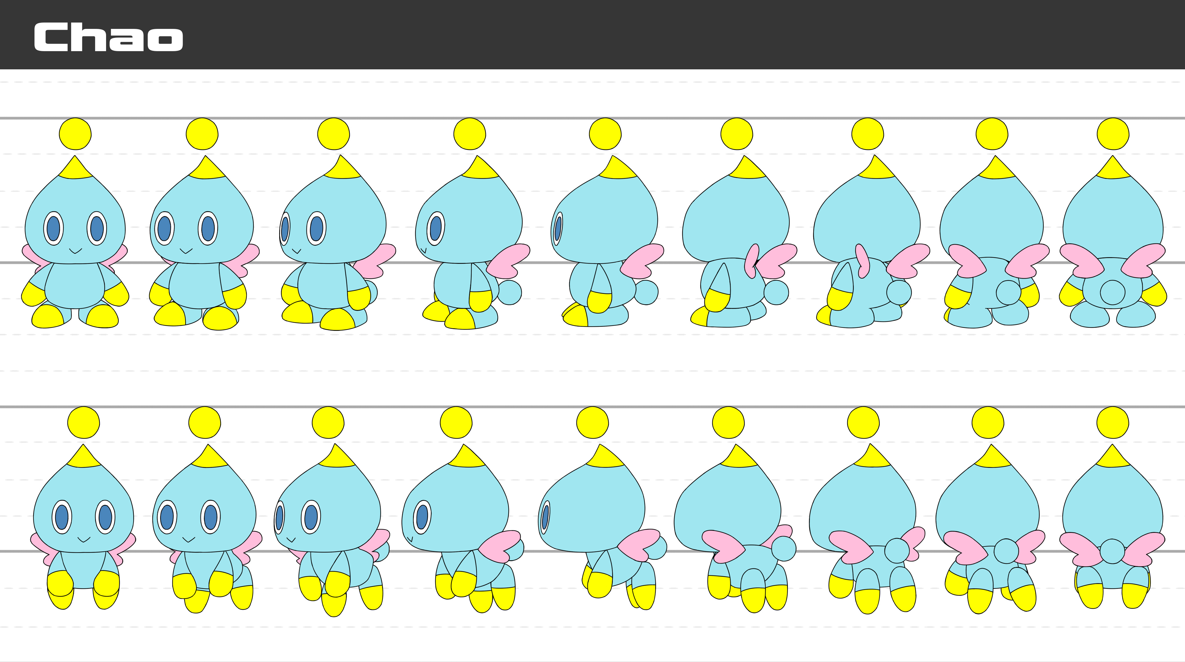 Chao Image Model Chao REF sheet by Crystal-Ribbon on DeviantArt