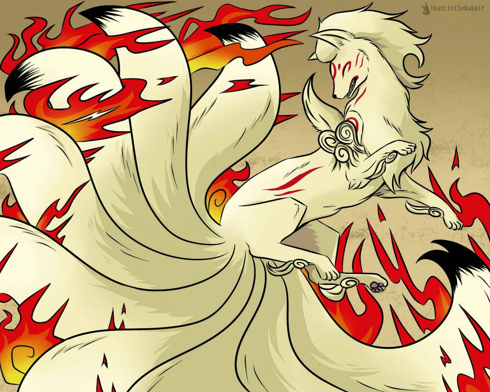 Ninetails in Okami by DearTomoko on DeviantArt.