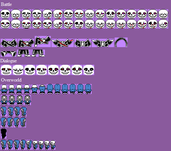 Dust Sans spritesheet by Moishma on DeviantArt