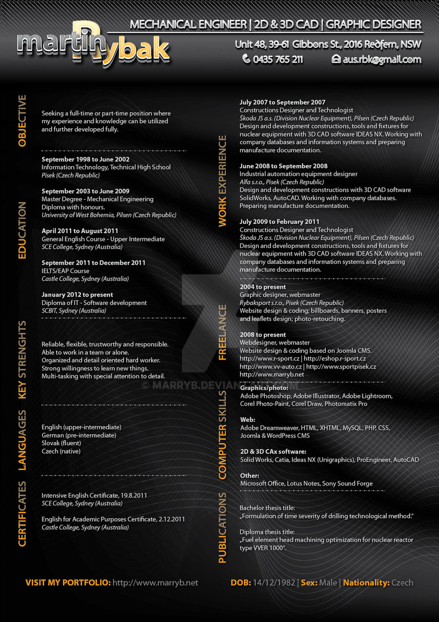 Marryb Resume by marryb on DeviantArt