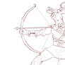 Deer Archer Lineart