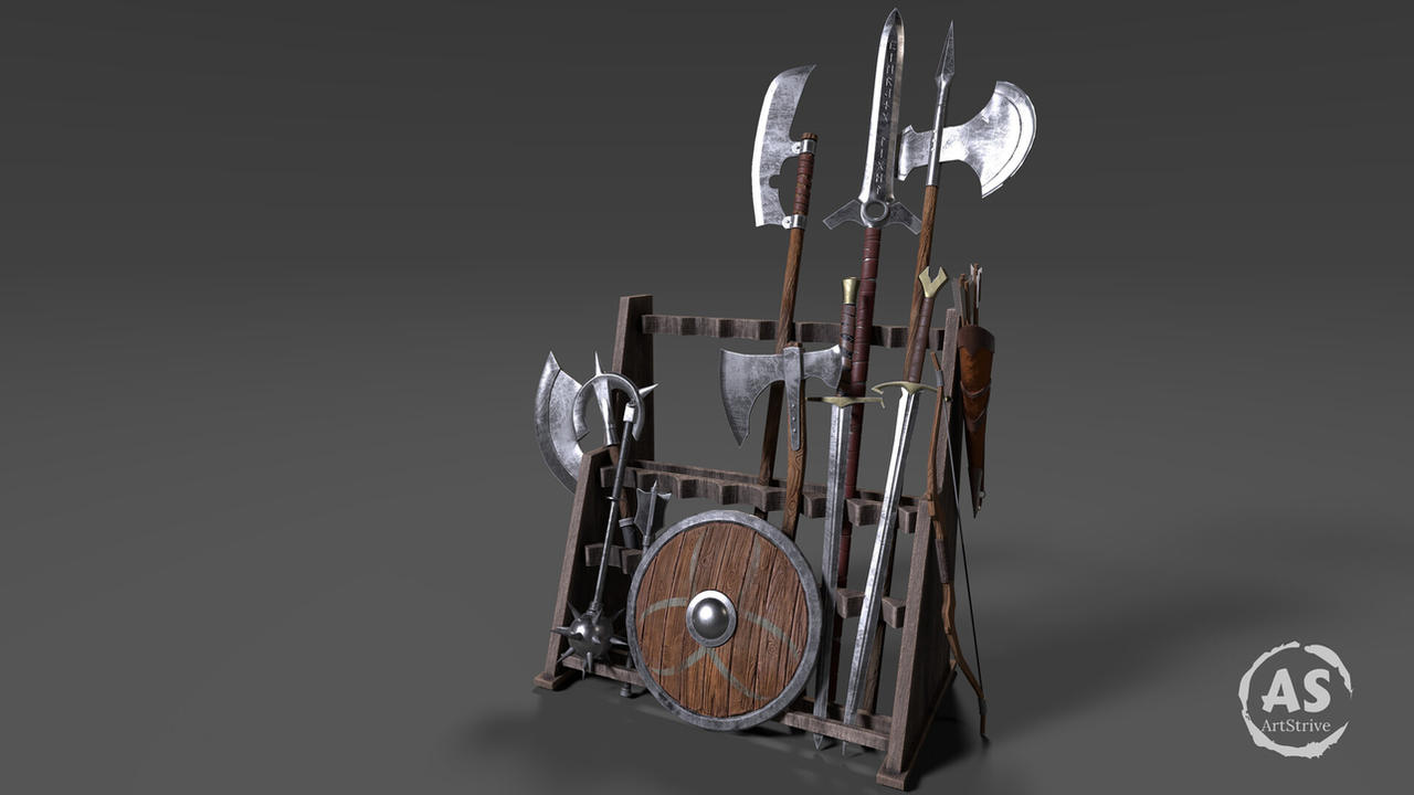 weapon rack by artstrive on DeviantArt