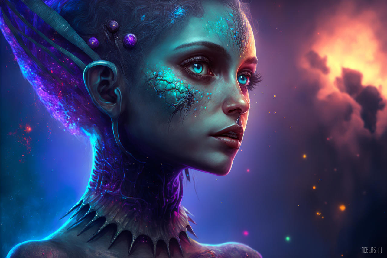 Deviantart Alien Background Alien Girl by AdBersAI on DeviantArt