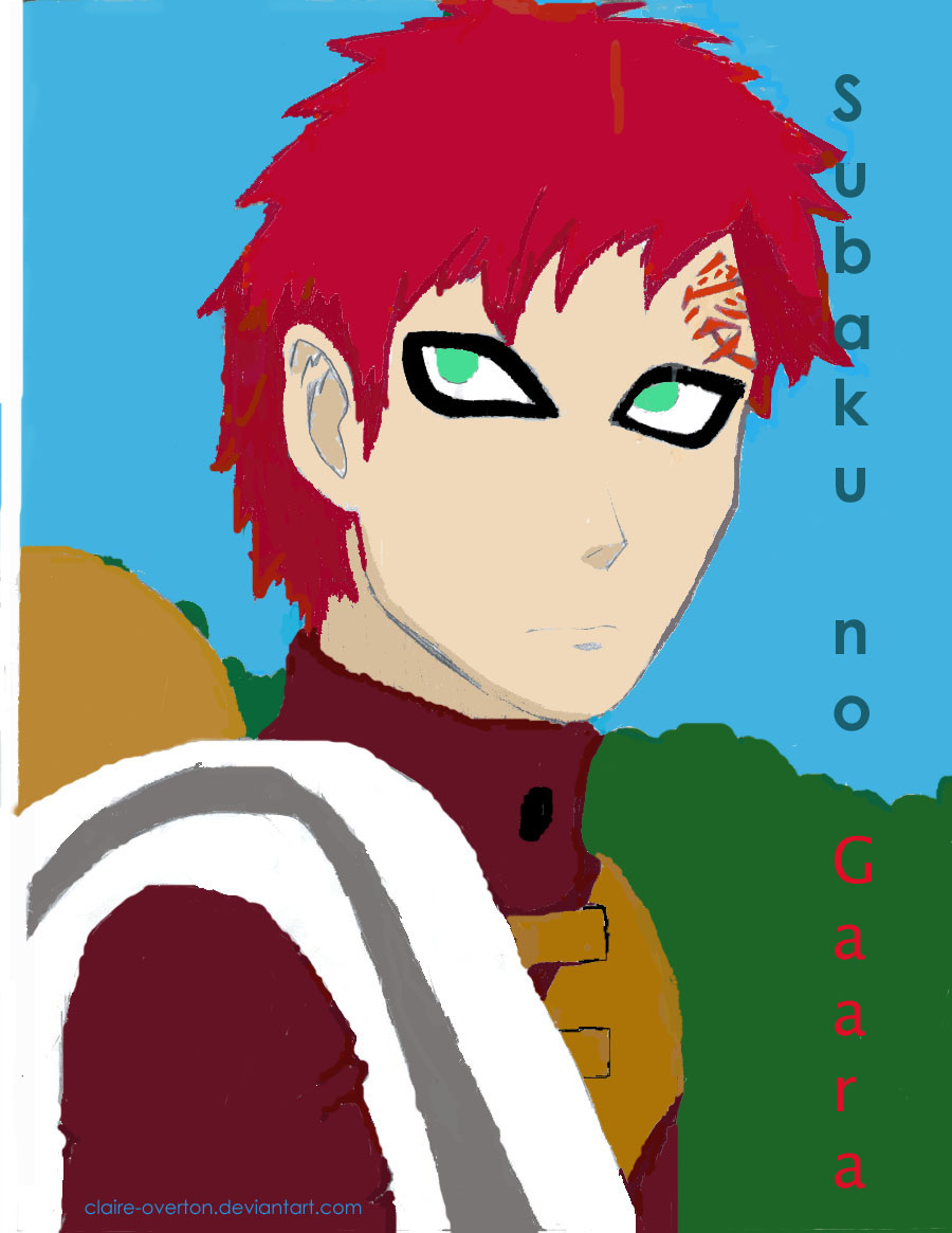 Gaara: PCE Colored by claire-overton on DeviantArt