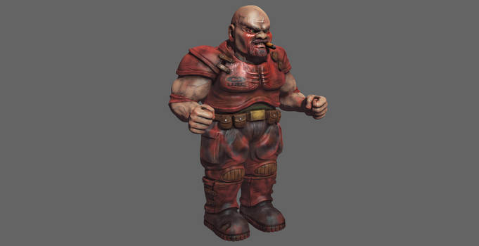 Doom 2 Heavy Weapons Dude MudBox Render