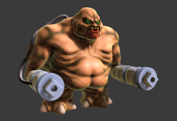 Doom 2 Mancubus Work In Progress MudBox Render