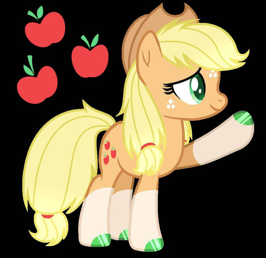 Mlp Applejack Color Inverted MLP Apple Jack redesign by StarglowSpark on DeviantArt
