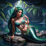 Tropical Mermaid In A Secret Grotto