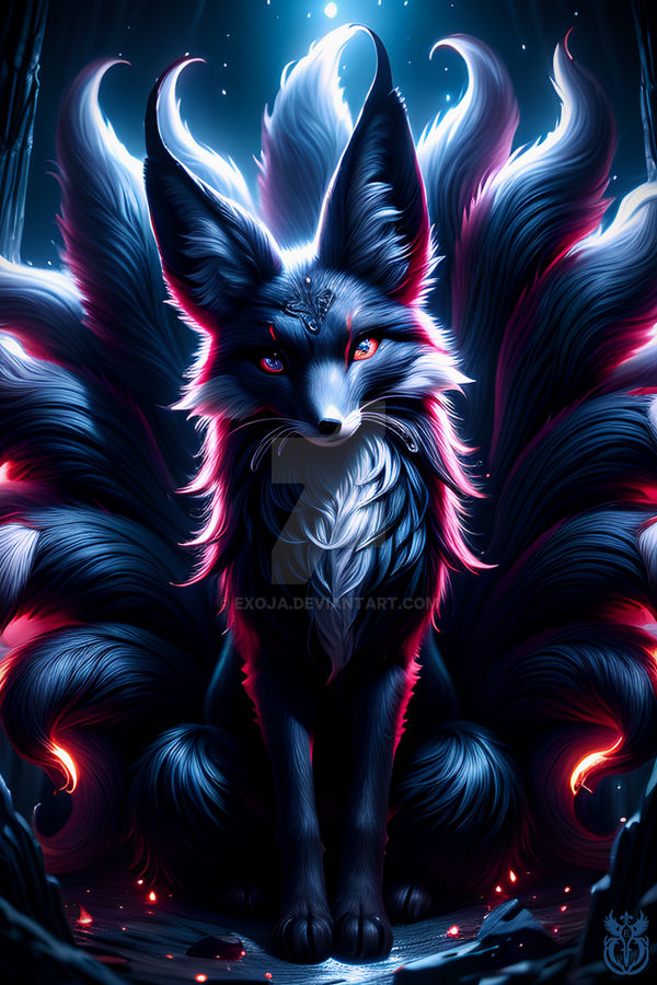 Black-Fur Kitsune Fox