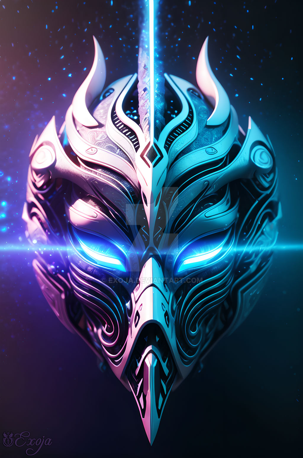 Sentinel Mask Neon Sentinel Mask by Exoja on DeviantArt
