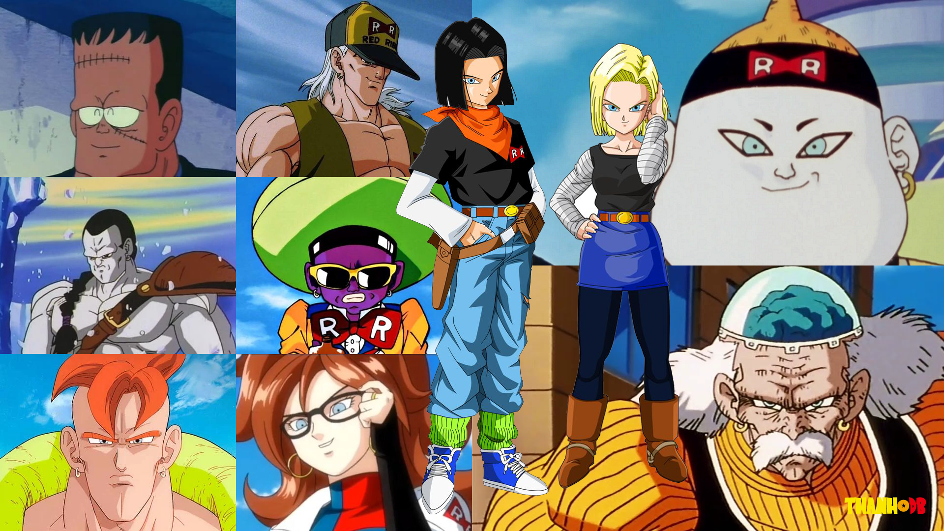 Os Androids RR em Dragon Ball