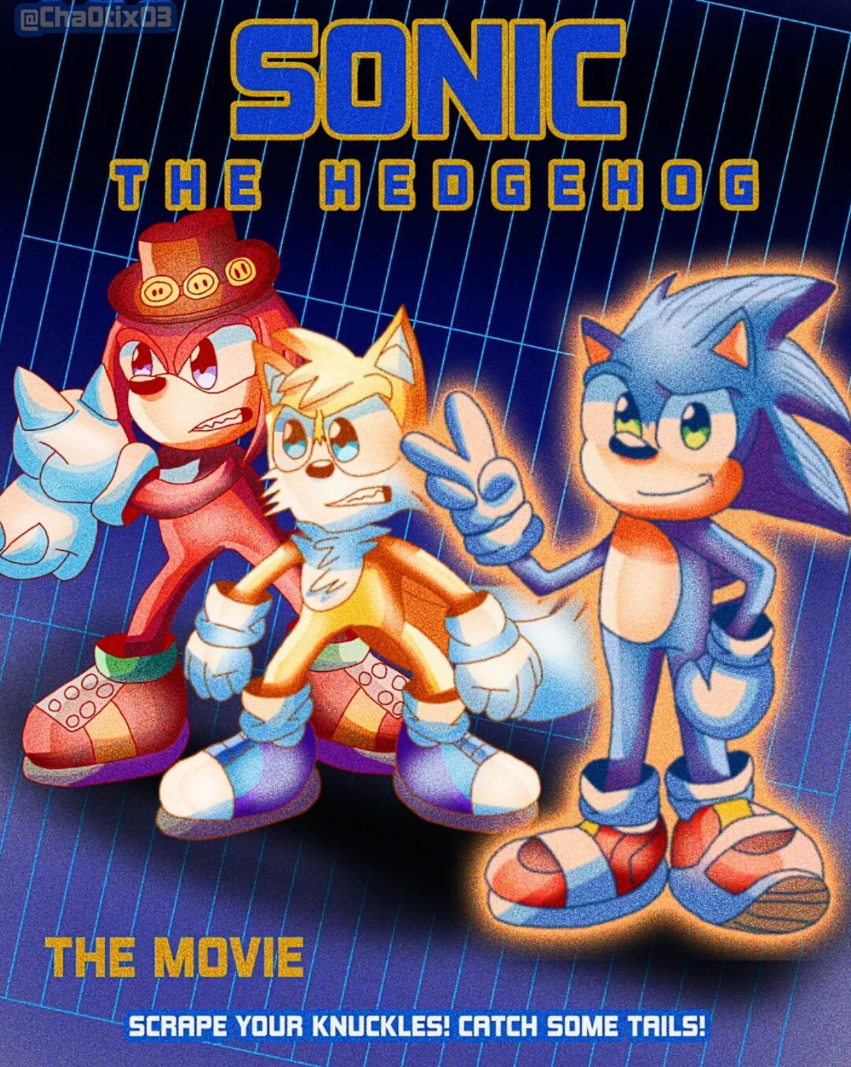 Poster redraw, Sonic the Hedgehog 2 (2022 Film)