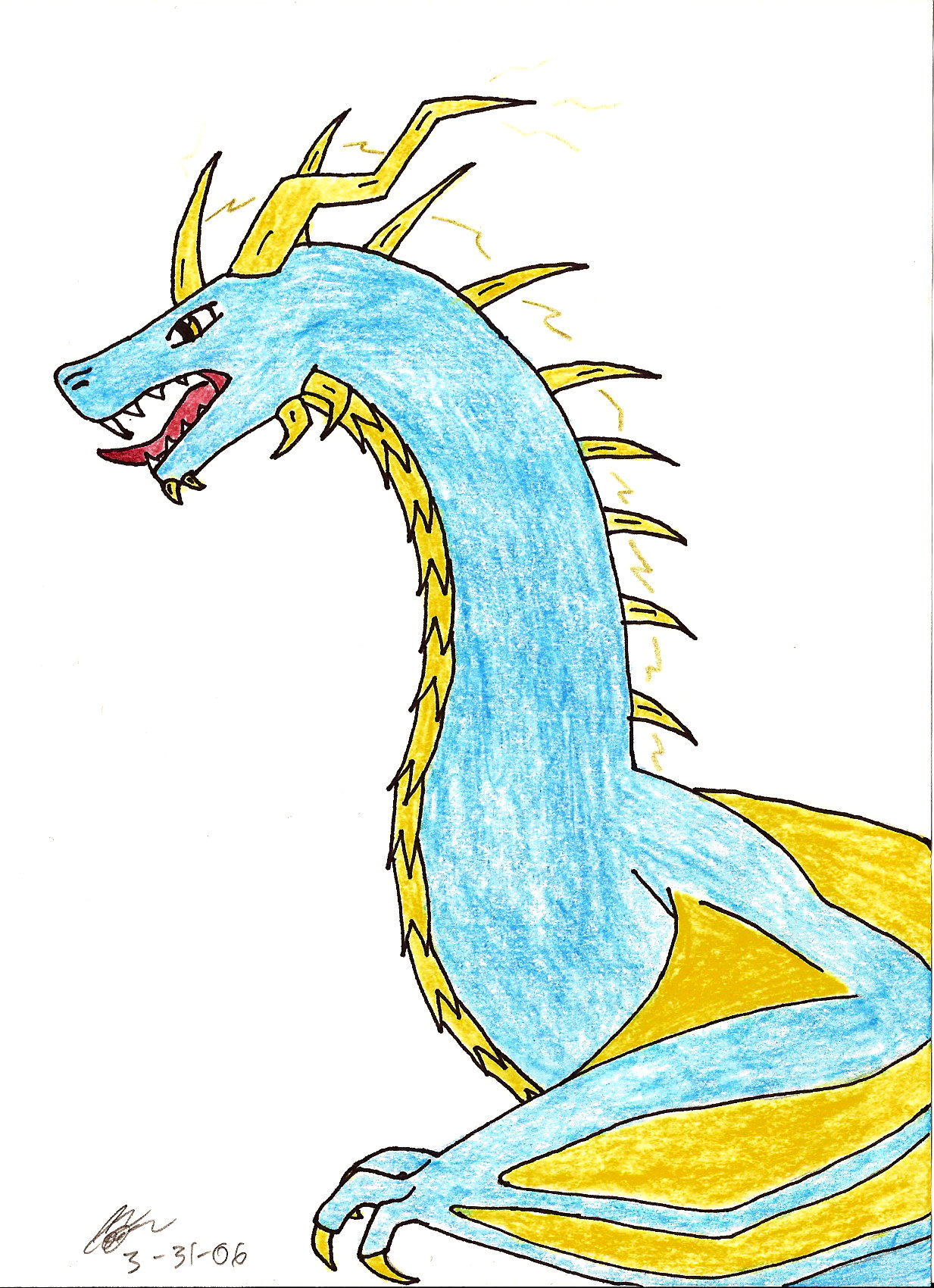 Lightning Dragon by Oliwollyoctosaurus on DeviantArt