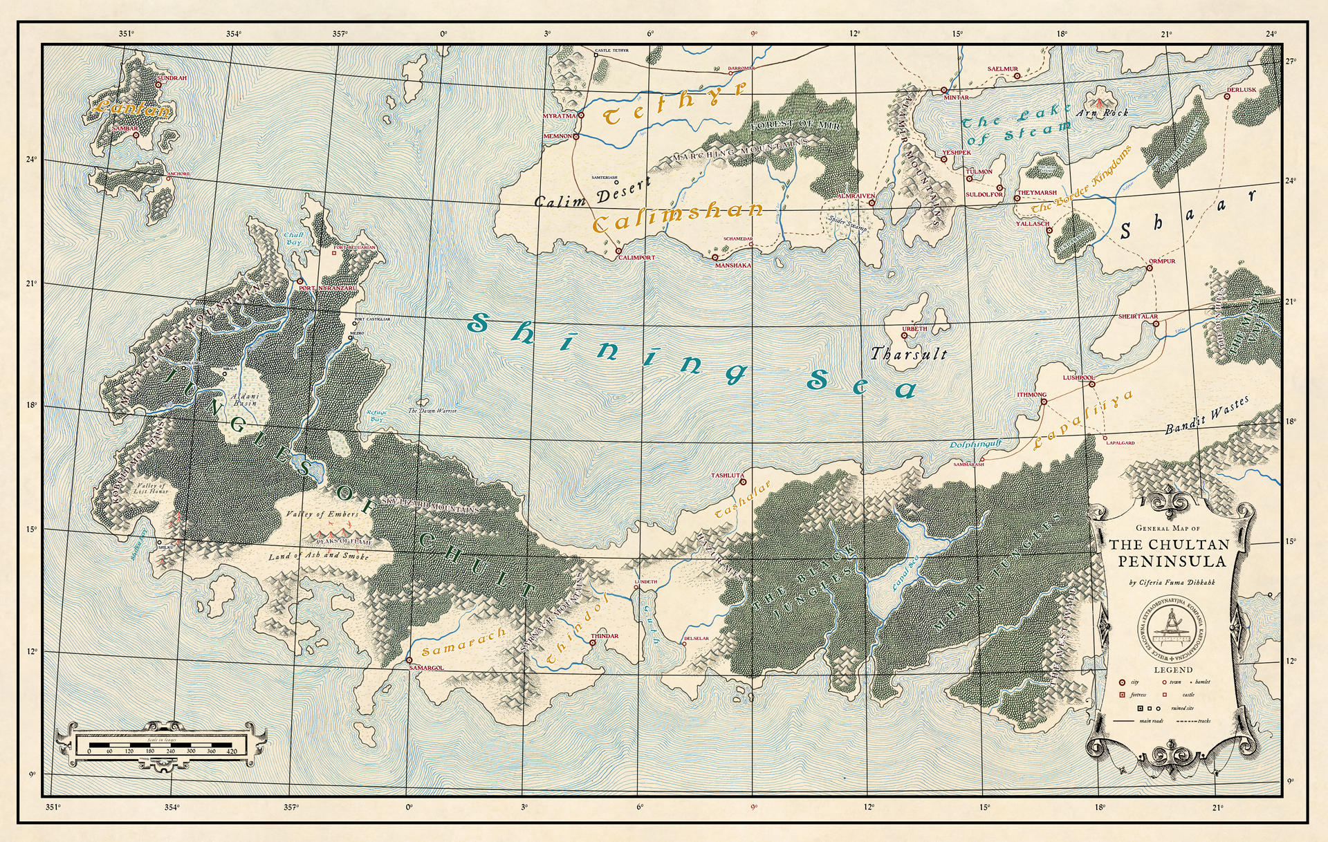 The Chultan Peninsula by MapyNiepraktyczne on DeviantArt