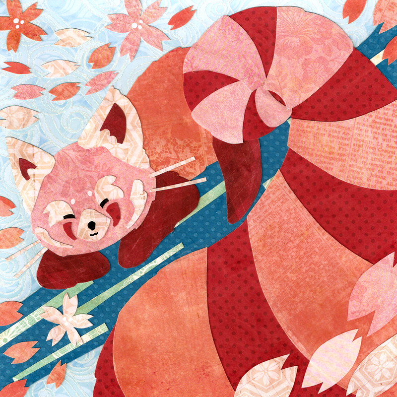 Pink Red Panda by missusrousselee