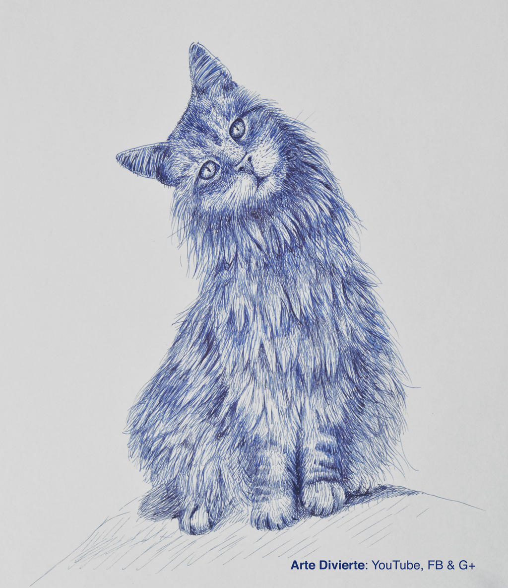 Como dibujar un gato con pluma fuente by LeonardoPereznieto on DeviantArt