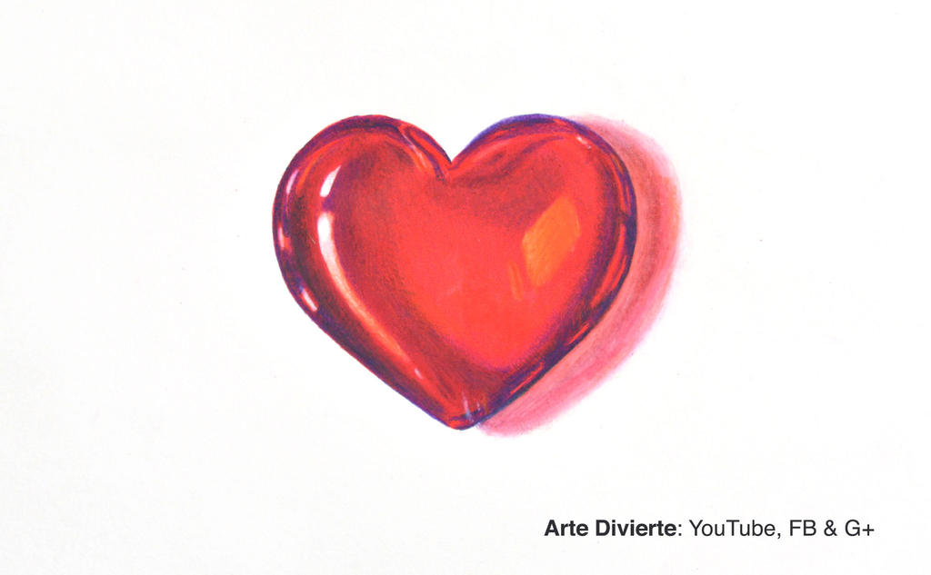 Como dibujar un corazon de cristal - 3D by LeonardoPereznieto on DeviantArt Como dibujar un corazon de cristal - 3D by LeonardoPereznieto on DeviantArt