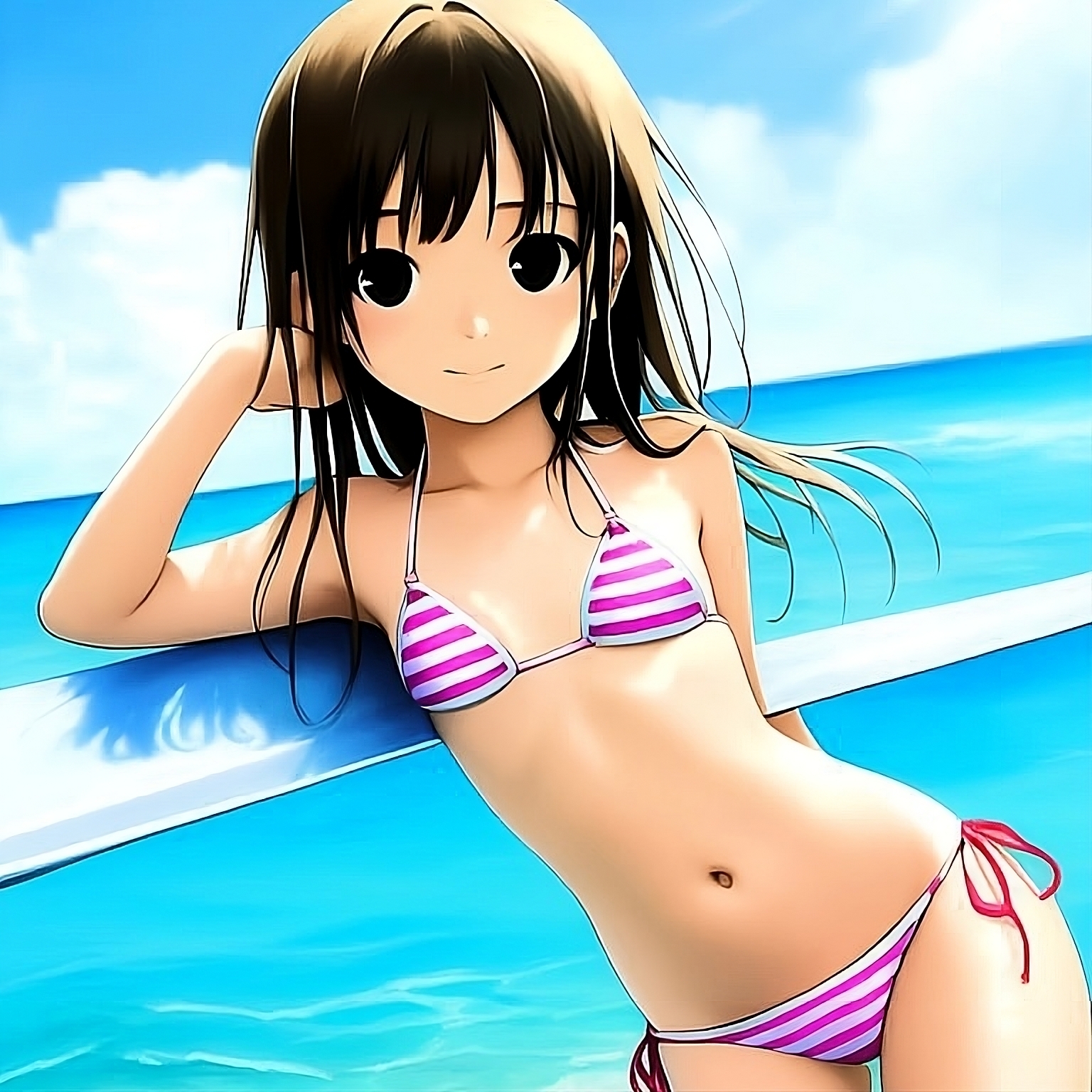 A young girl in a striped bikini by quincyjazimar13 on DeviantArt