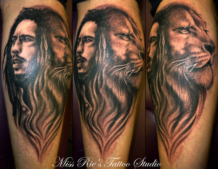 Bob Marley and Lion Tattoo by onksy on DeviantArt
