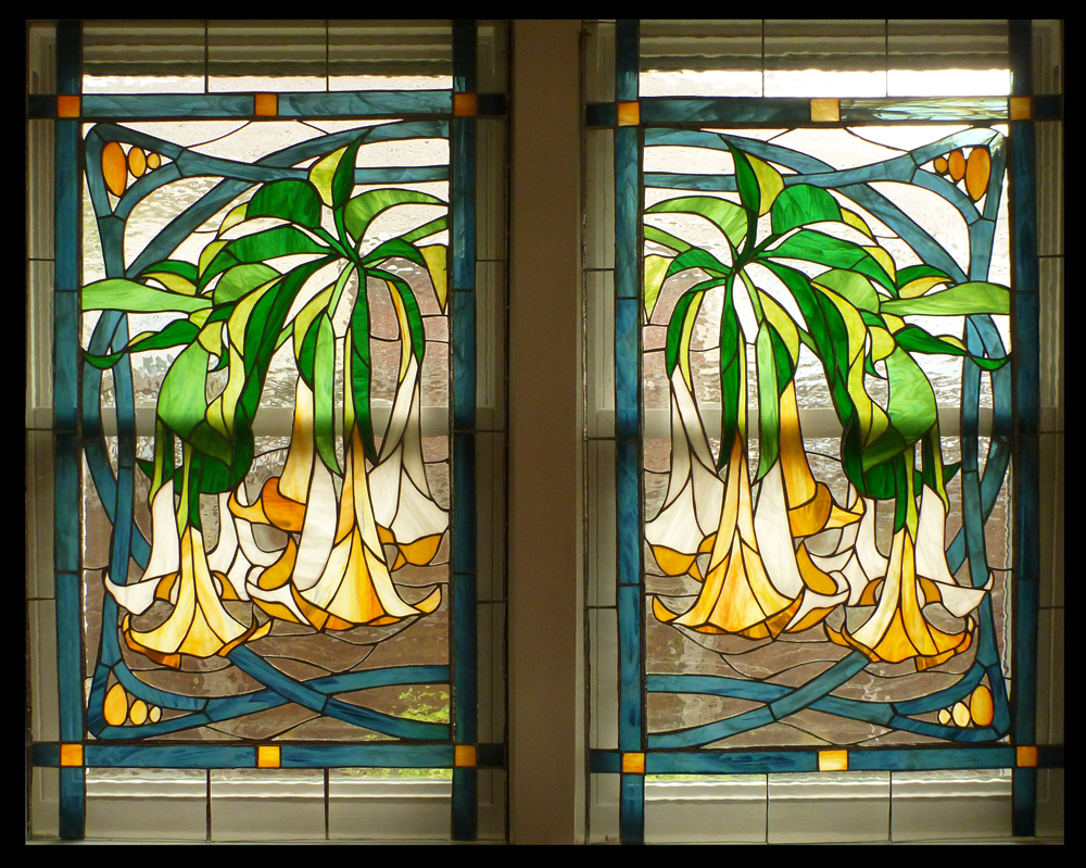 Datura Vines Window Pair by Ellygator