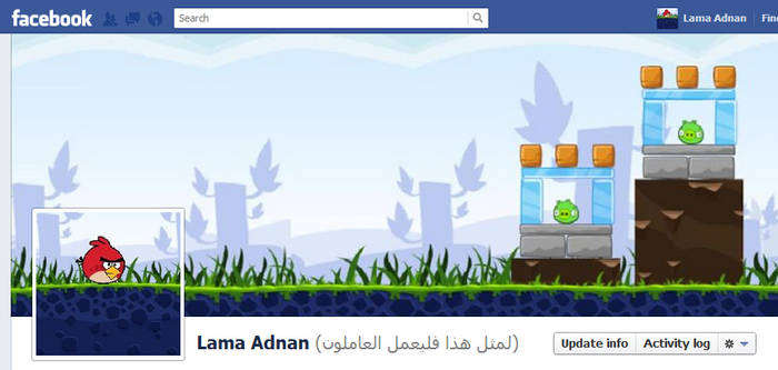 angry birds facebook profile