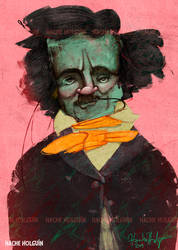 Retrato Edgar Allan Poe Por Hache Holguin 1