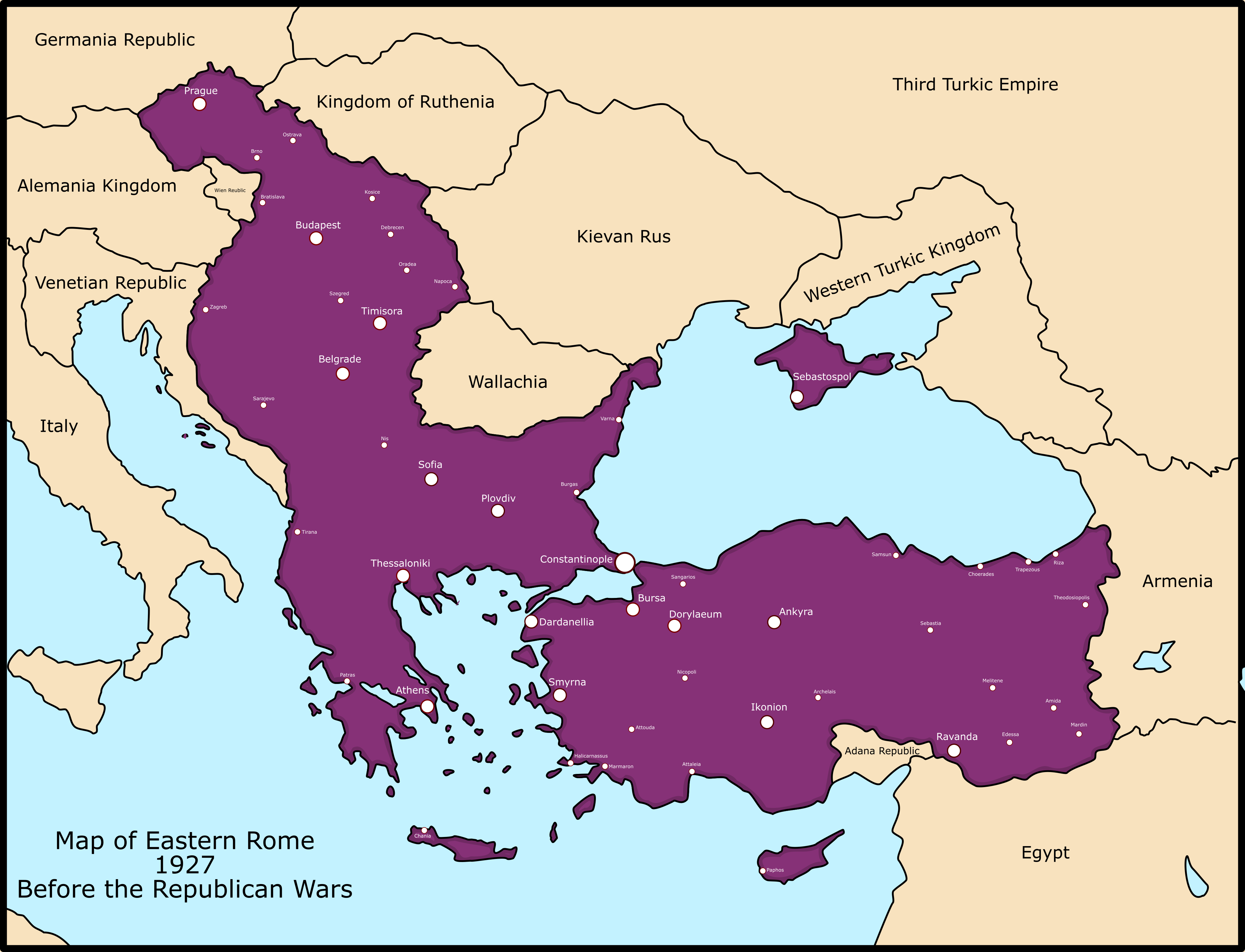 Map of Eastern Rome 1927(Telephone Map Game) by Selvetrica on DeviantArt