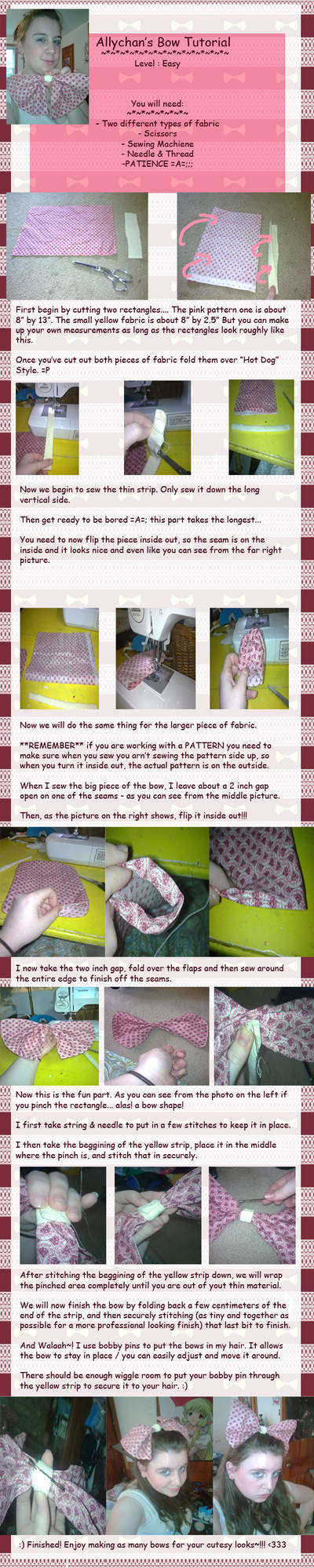 Allys Hair Bow Tutorial by allychan
