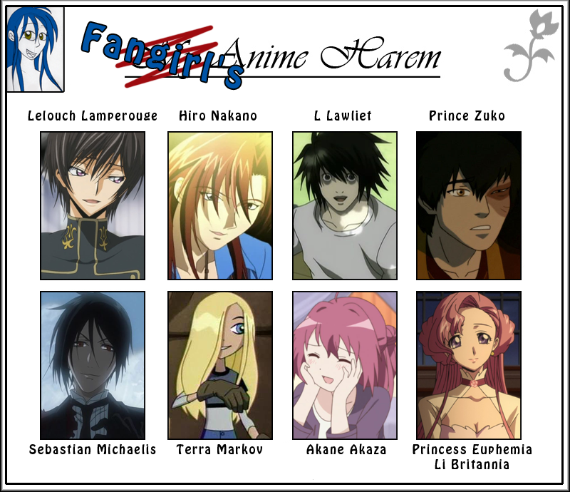 The Fangirl's Anime Harem by CrystalRobot on DeviantArt The Fangirl's Anime Harem by CrystalRobot on DeviantArt