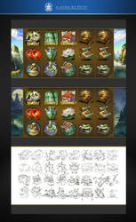 SLOTS Game icons of a China theme