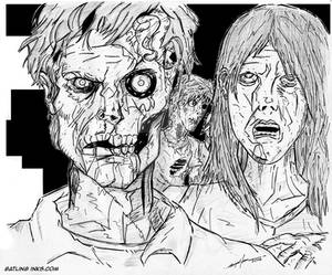 Zombie Horde Pen Sketch