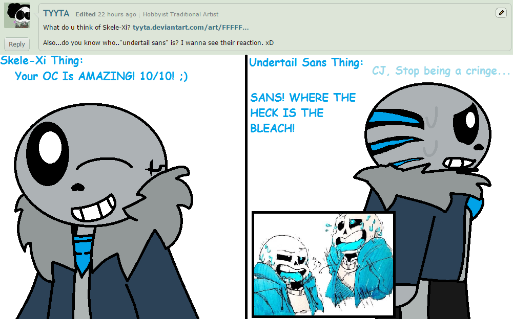 Ask 17 Skele Xi And Undertail Sans Reaction By Xxssb