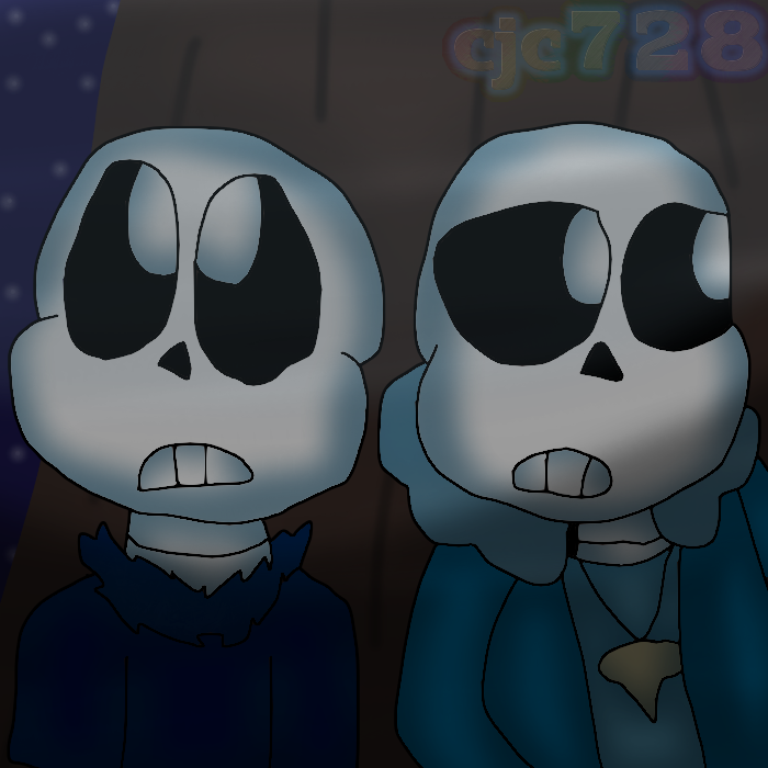 Sans and Night Terror Sans (Redrawn Scene) by xXSSB-SmashXx on DeviantArt