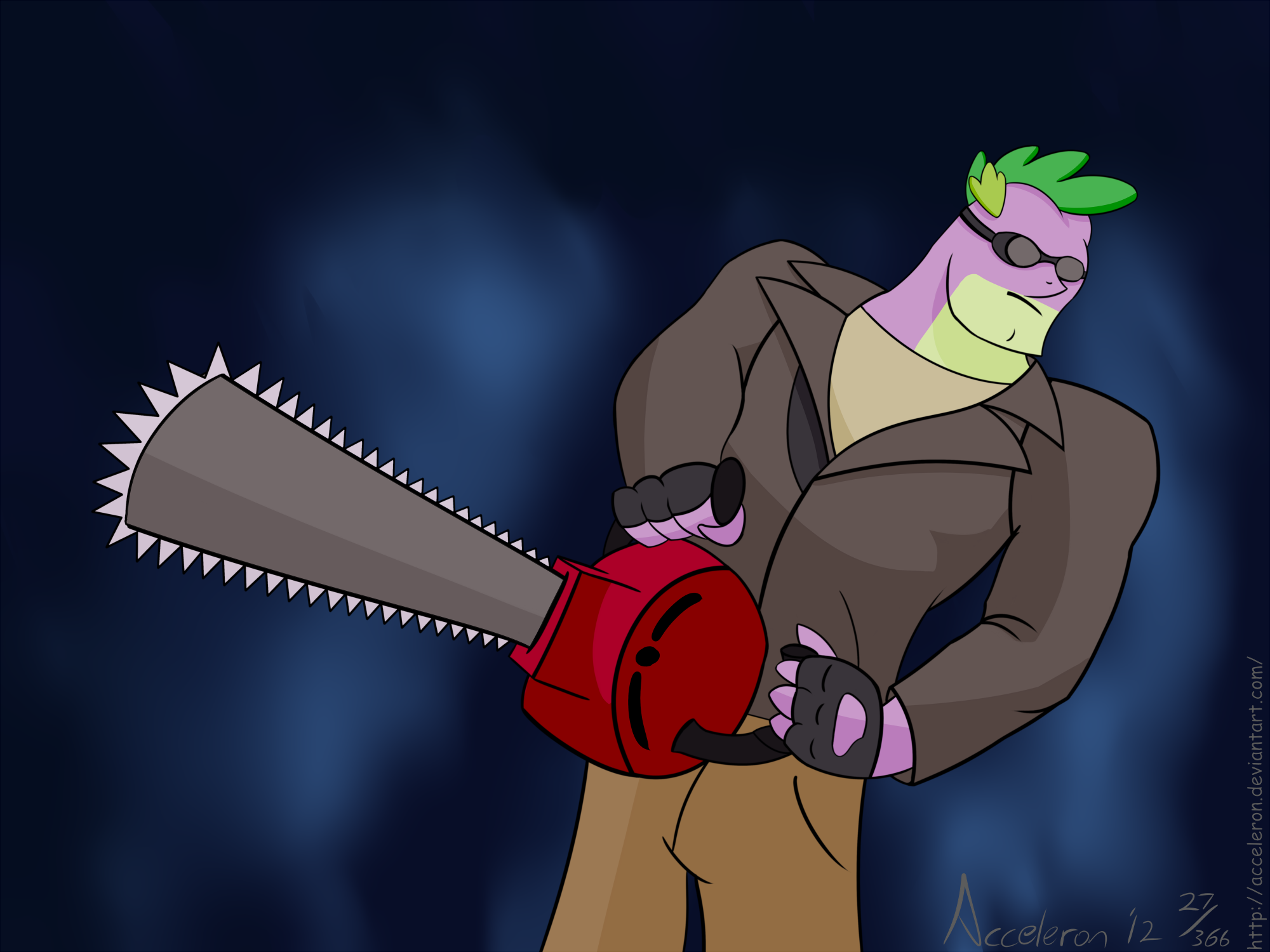 Spike Gets A Chainsaw