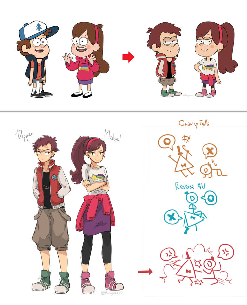 Gravity falls AU - Fight Falls by Buryooooo on DeviantArt