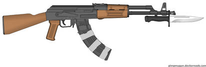 Ak-47 with bayonet