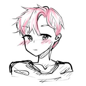 Pink Hair Jimin Sketch