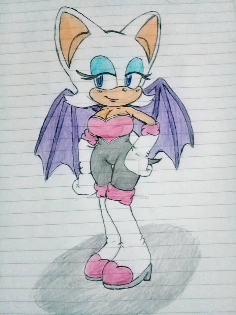 Rouge the Bat (first time drawing her) by Rosefactor on DeviantArt