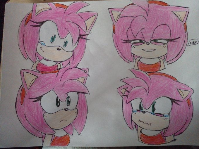 Amy faces (they are references) by Rose-factor on DeviantArt