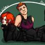 Black Widow and Hawkeye