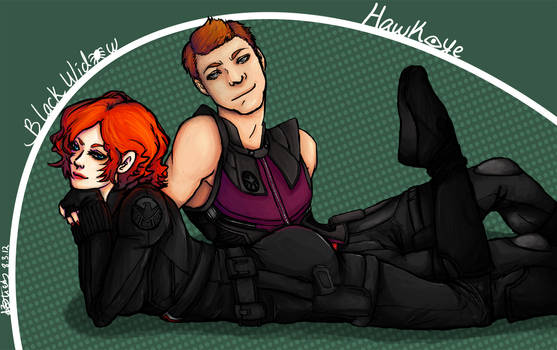 Black Widow and Hawkeye