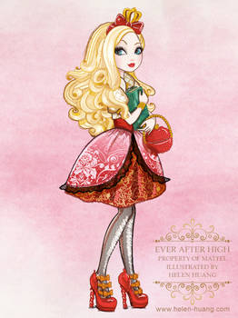 Ever After High Character Illustration Apple White