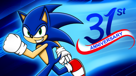 Sonic 31th Anniversary by MlpTmntDisneyKauane
