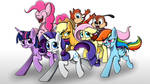 Chip and Dale and the Mane 6 by MlpTmntDisneyKauane