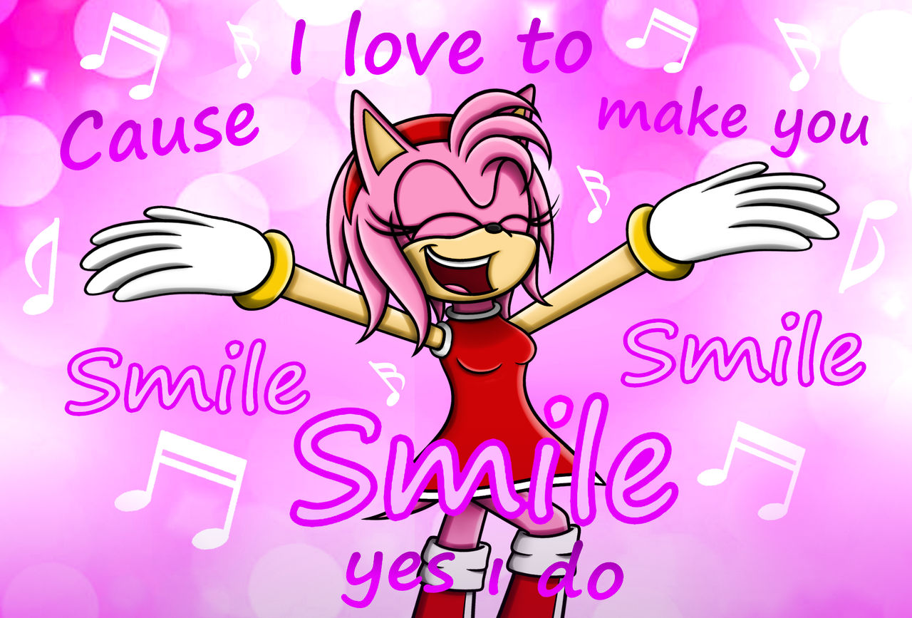 Amy Smiling Amy Rose Singing Smile by MlpTmntDisneyKauane on DeviantArt