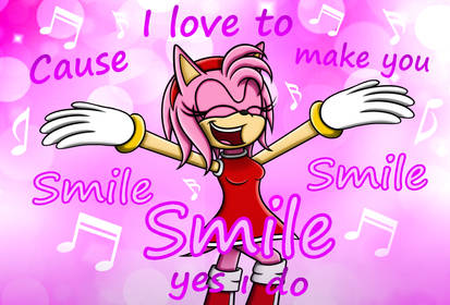 Amy Rose Singing Smile