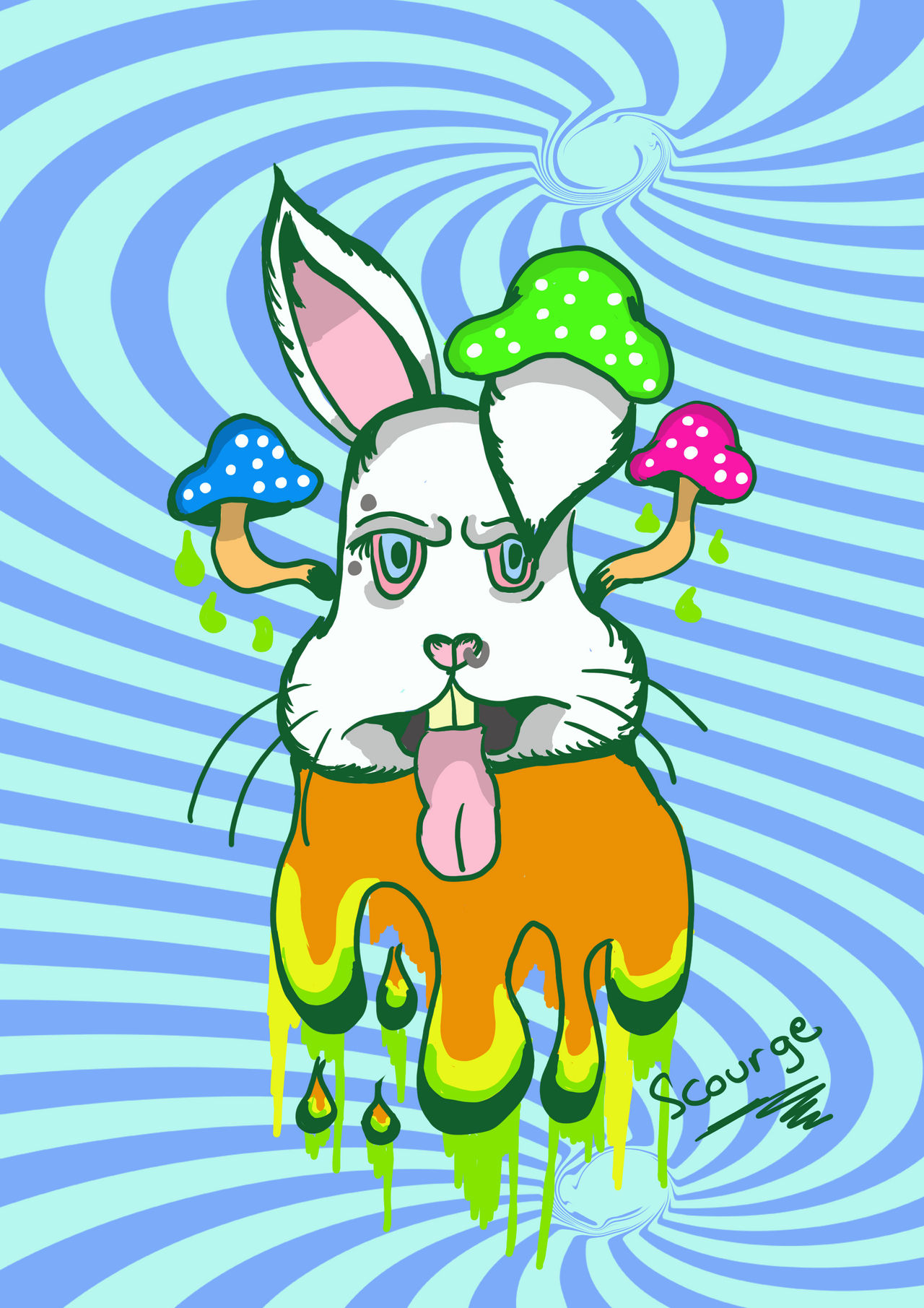 Acid Rabbit Acid Bunny by ScourgeArt8 on DeviantArt