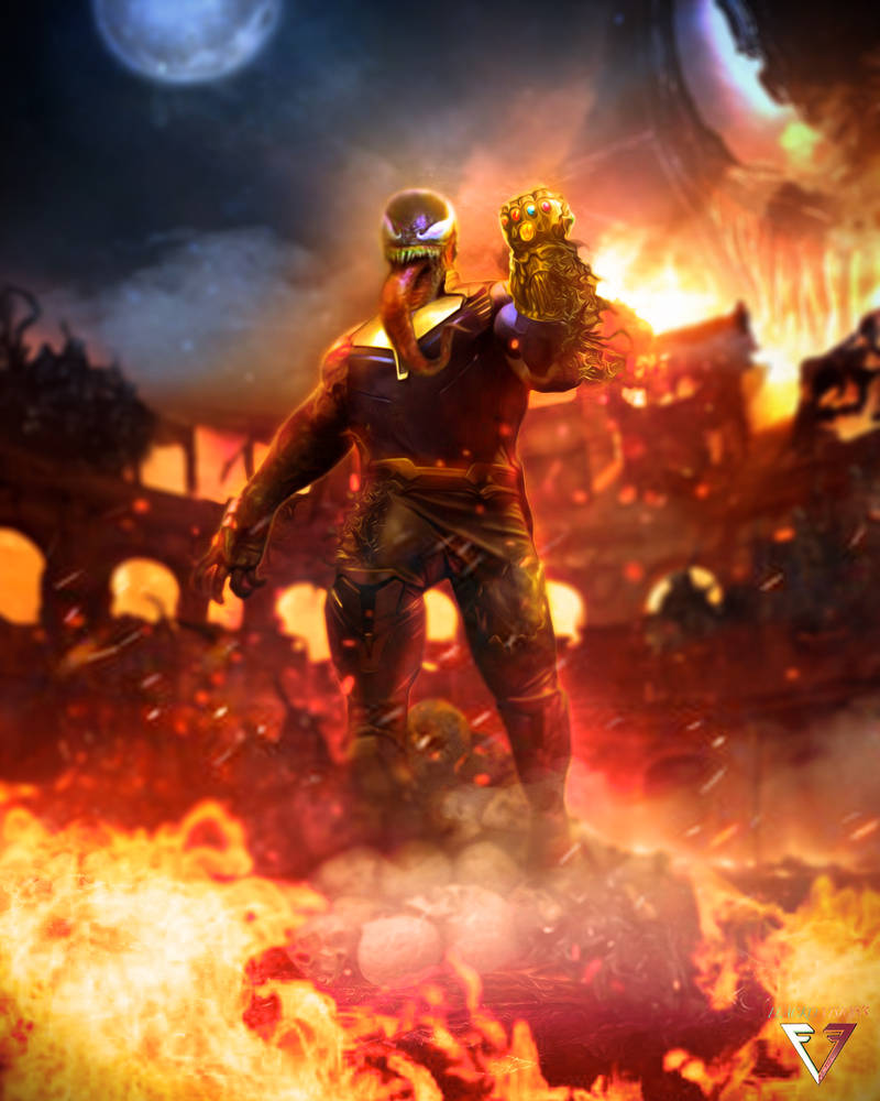 Venomized thanos by FlackoVisions on DeviantArt